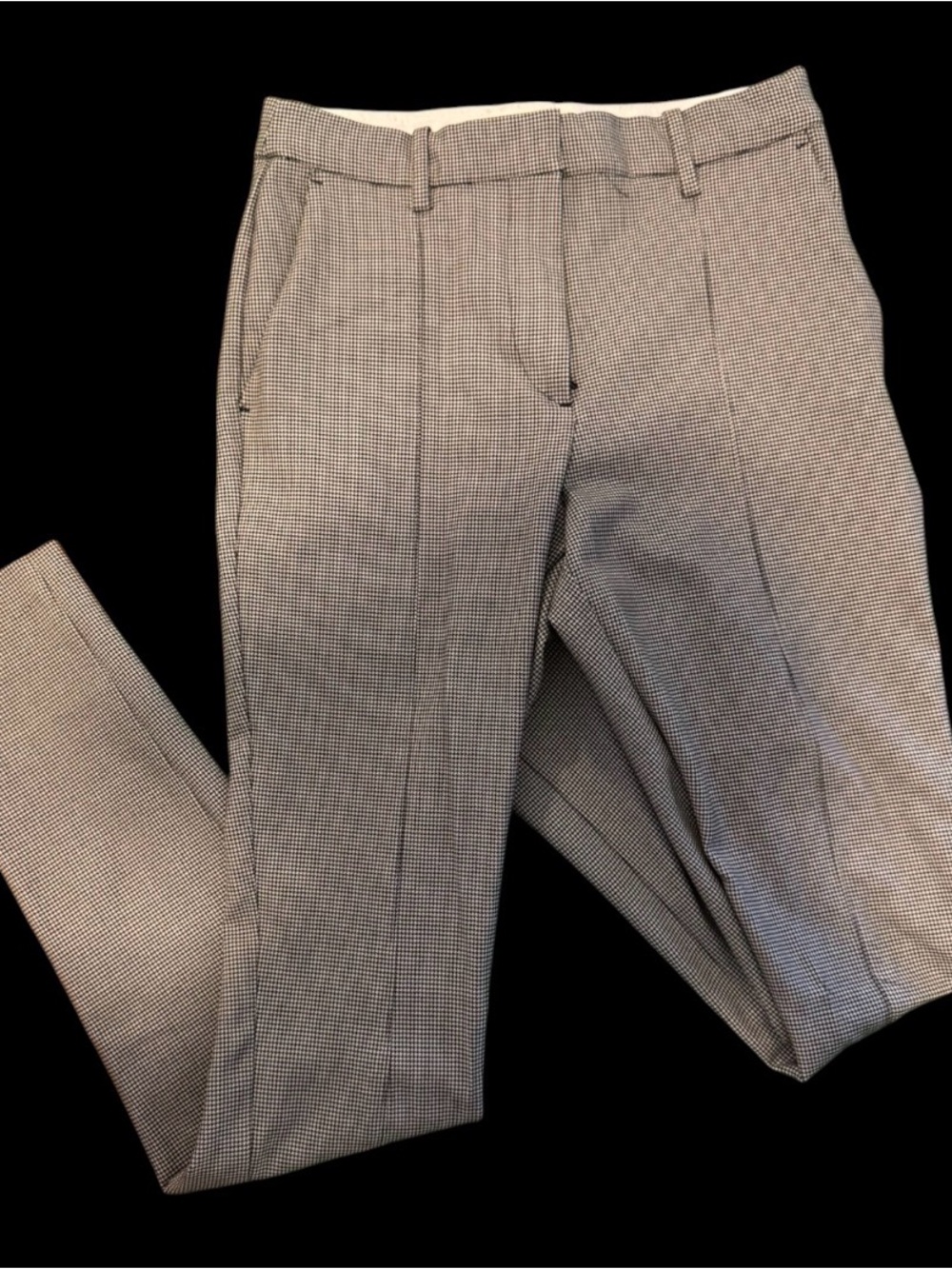H&M Classic Women’s Slim Dress Pants in Black & White Houndstooth